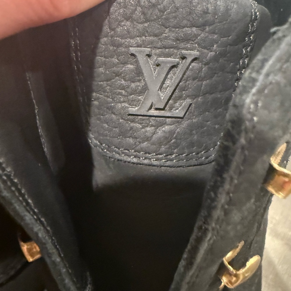 🔥24HR SALE🔥 Authentic Louis Vuitton WedgeBlack High-Top monogram Sneakers - Picture 12 of 13